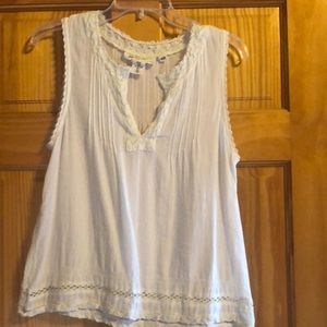 Tank with lace accents